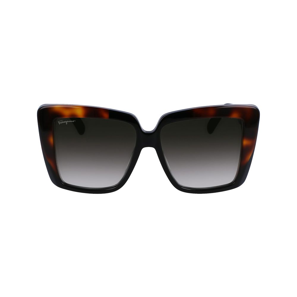 Ferragamo Black Acetate Sunglasses