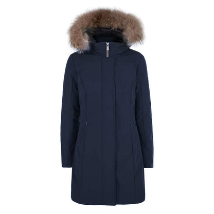 Yes Zee Blue Nylon Jackets & Coat