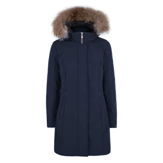 Yes Zee Blue Nylon Jackets & Coat