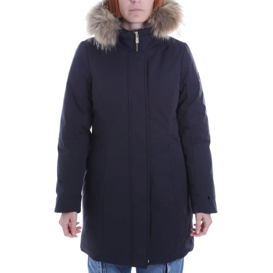 Yes Zee Blue Nylon Jackets & Coat