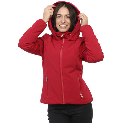 Yes Zee Red Nylon Jackets & Coat