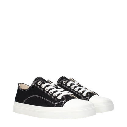 Moschino Black Fabric Low Top Sneakers