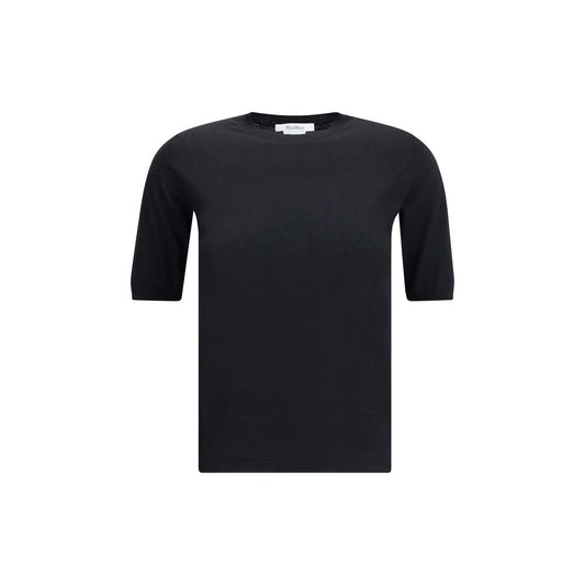 Max Mara Black Fleece Wool Top