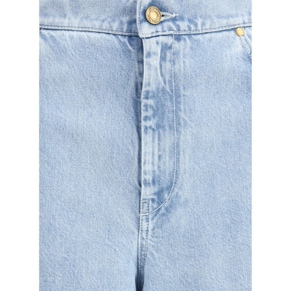 Max Mara Light Blue Cotton Jeans Denim