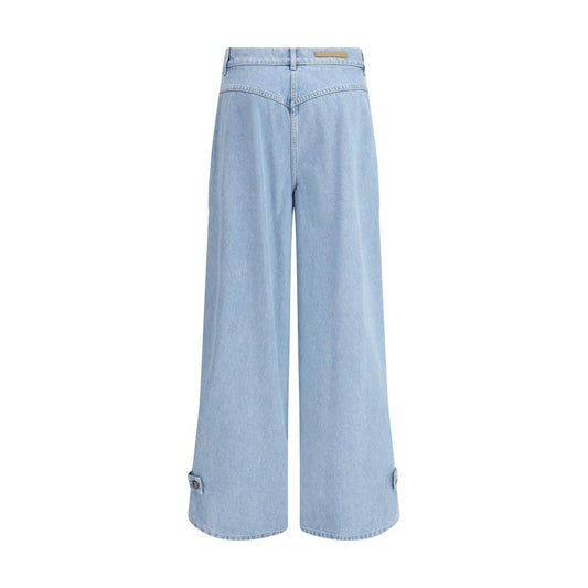 Max Mara Light Blue Cotton High-Waisted Jean