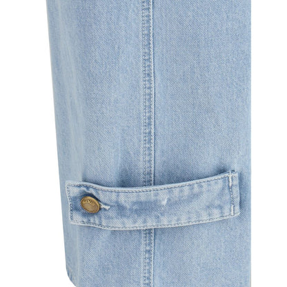 Max Mara Light Blue Cotton High-Waisted Jean