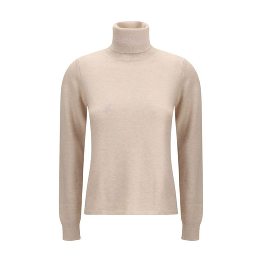 Max Mara Beige Wool Turtleneck