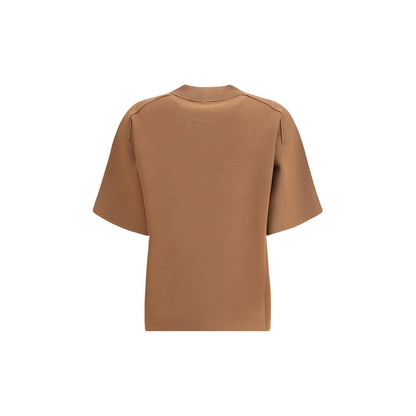 Max Mara Brown Polyester T-Shirt