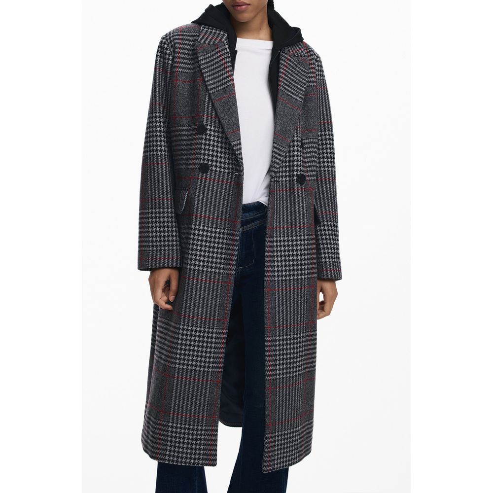 Desigual Gray Wool Women Coat