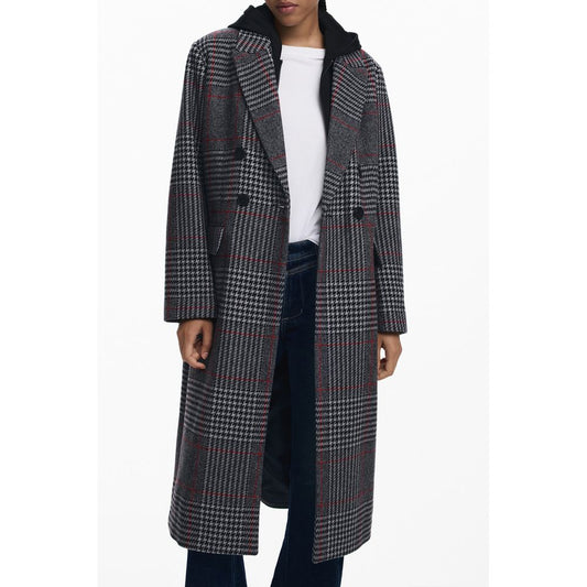Desigual Gray Wool Women Coat