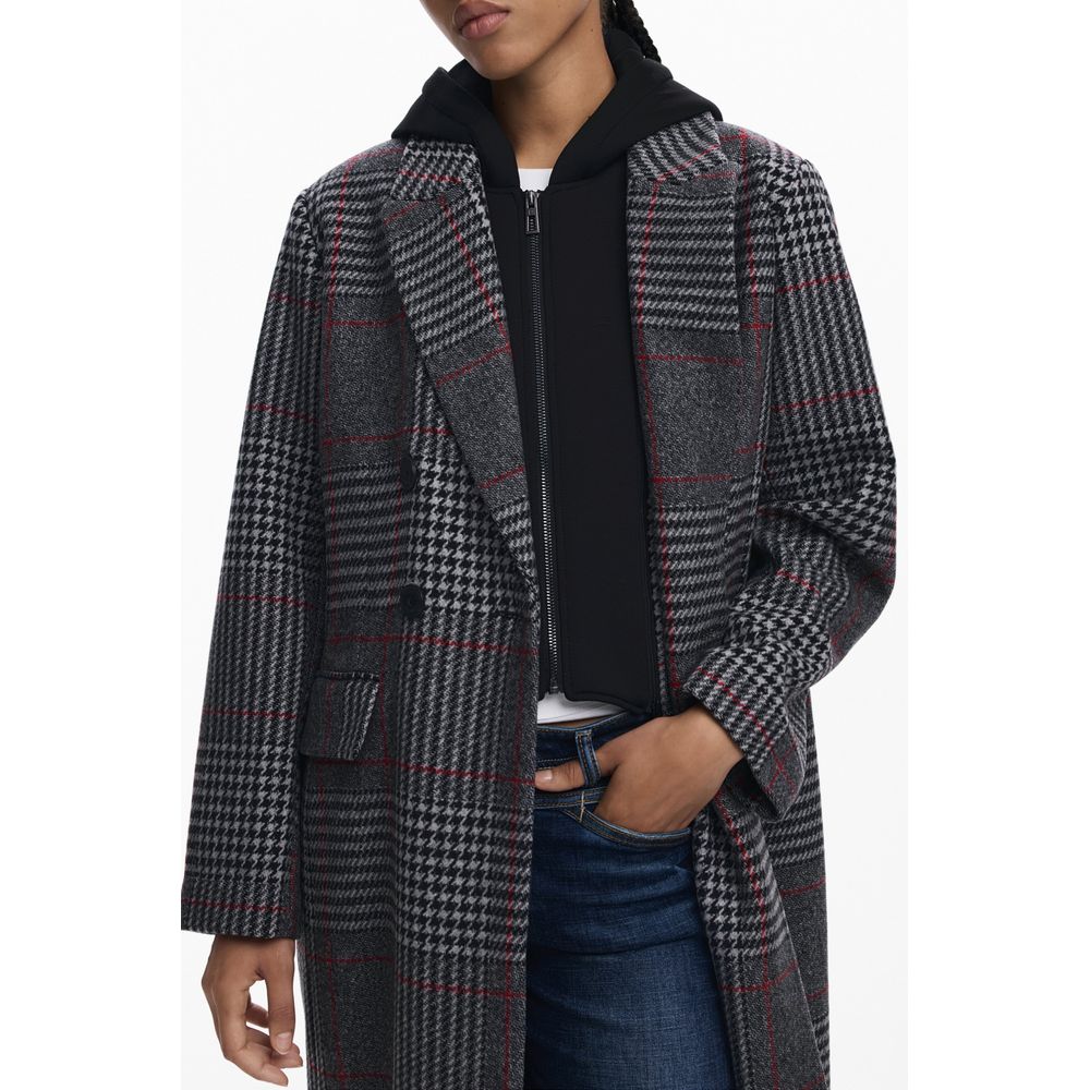 Desigual Gray Wool Women Coat