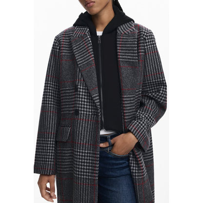 Desigual Gray Wool Women Coat