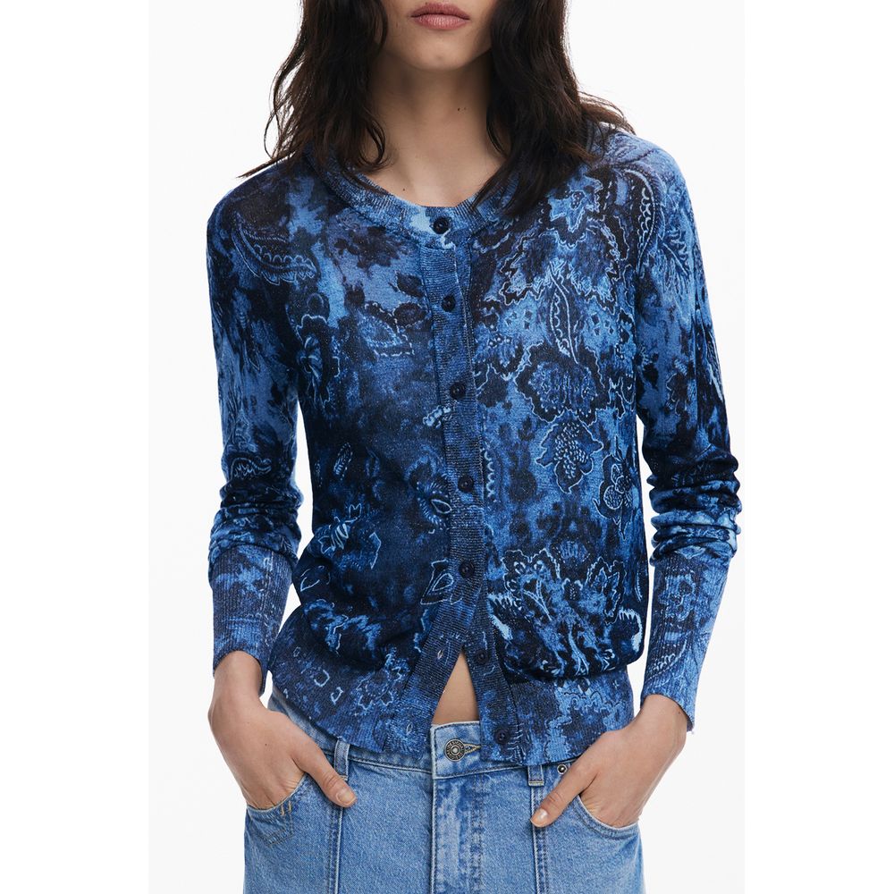 Desigual Blue Viscose Women Sweater