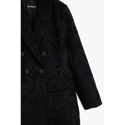Desigual Black Polyester Women Coat