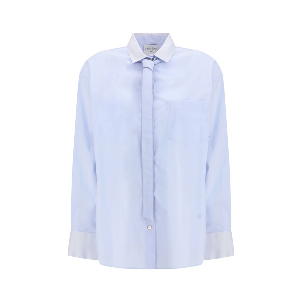 Forte_Forte Light Blue Cotton Dress Shirt