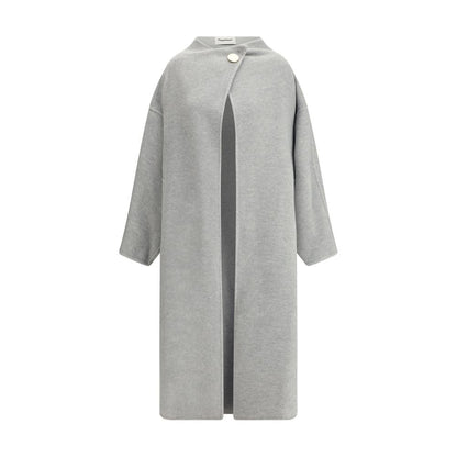 Darkpark Gray Fleece Wool Coat