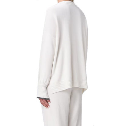 Brunello Cucinelli White Cashmere Sweatshirt