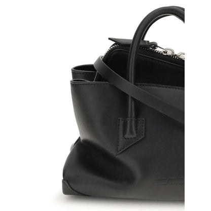 The Attico Black Calf Leather Bos Taurus Handbag
