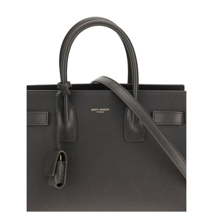 Saint Laurent Gray Calf Leather Bos Taurus Shoulder Bag