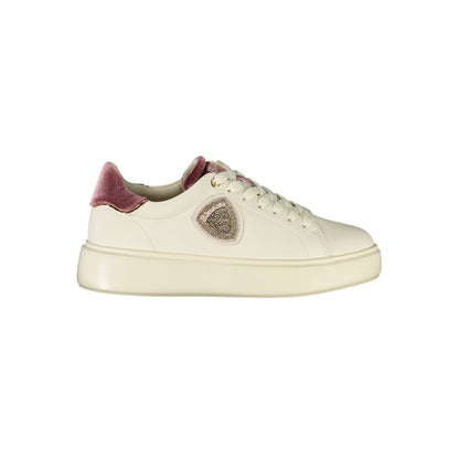 Blauer White Leather Women Sneaker