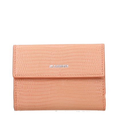Jil Sander Pink Leather Wallet