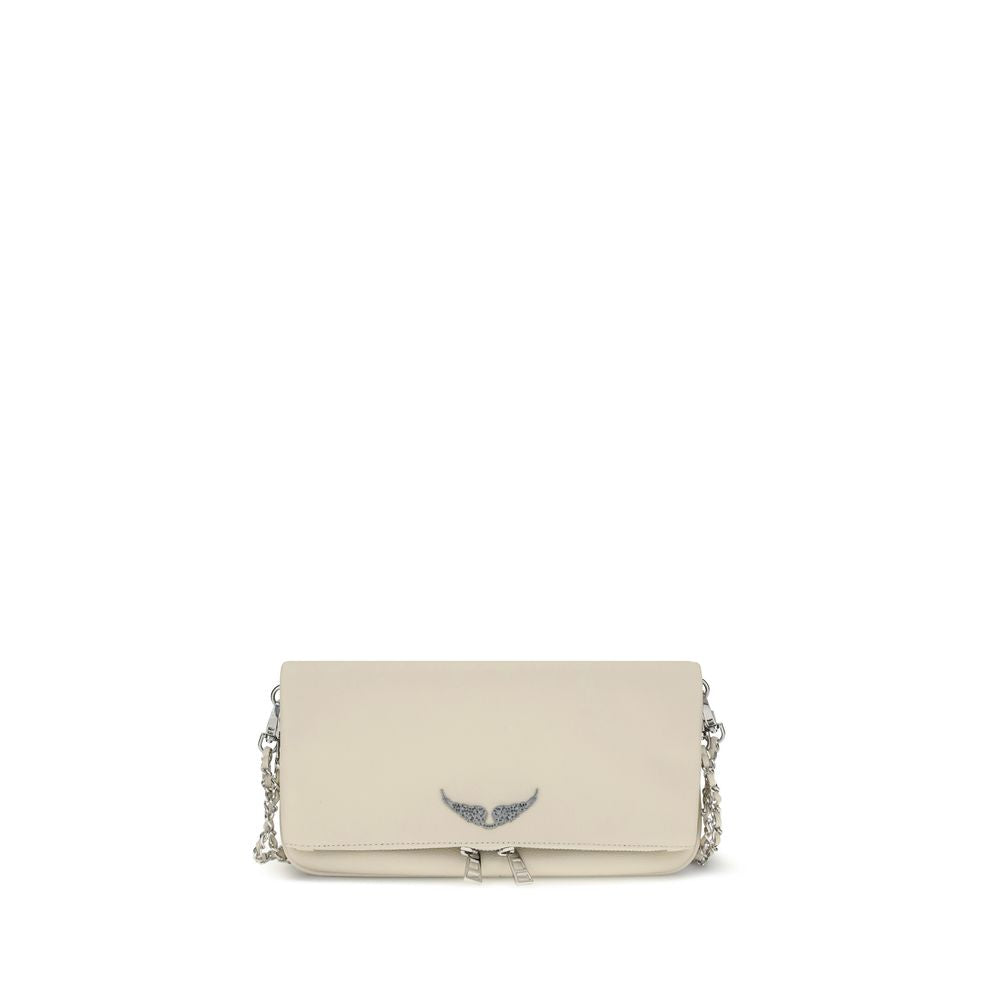 Zadig & Voltaire Cream Calf Leather Bos Taurus Shoulder Bag