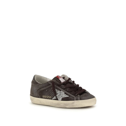 Golden Goose Gray Calf Leather Bos Taurus Low Top Sneakers