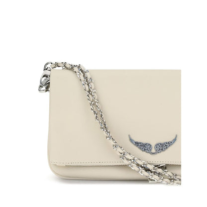 Zadig & Voltaire Cream Calf Leather Bos Taurus Shoulder Bag