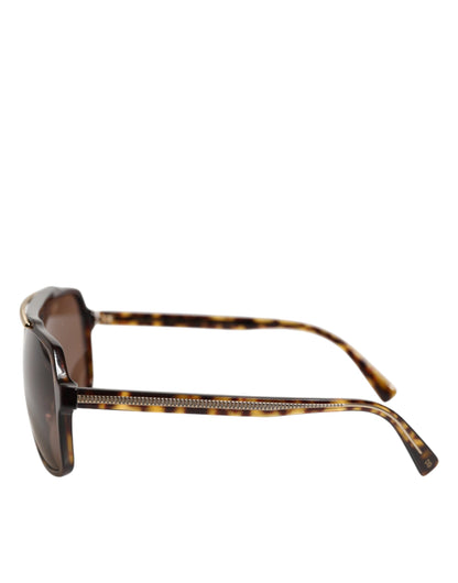 Dolce & Gabbana Dark Brown Tortoise Shell Pilot Frame Sunglasses