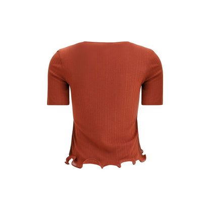 Fendi Red Fleece Wool Top