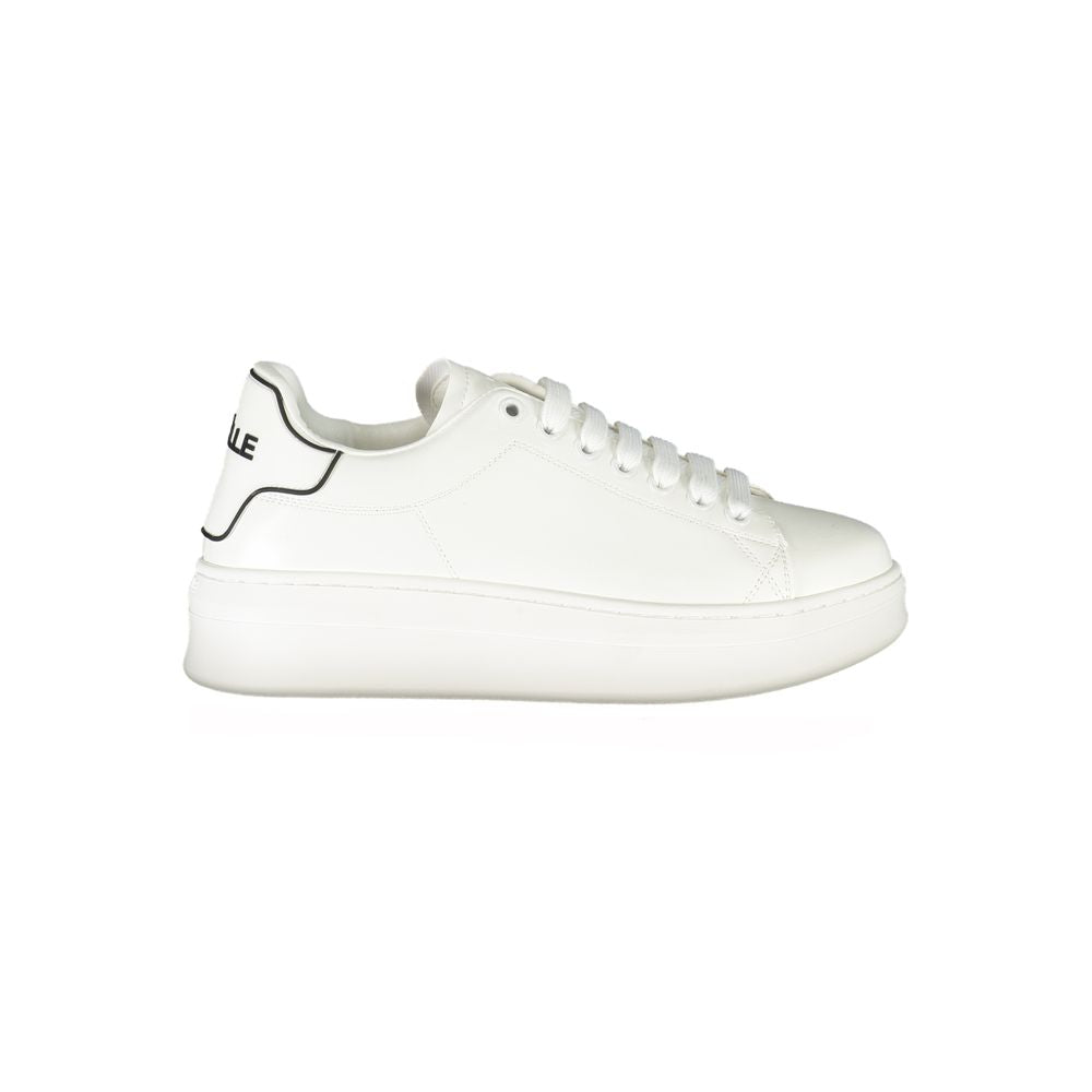 Gaelle Paris White Polyethylene Sneaker