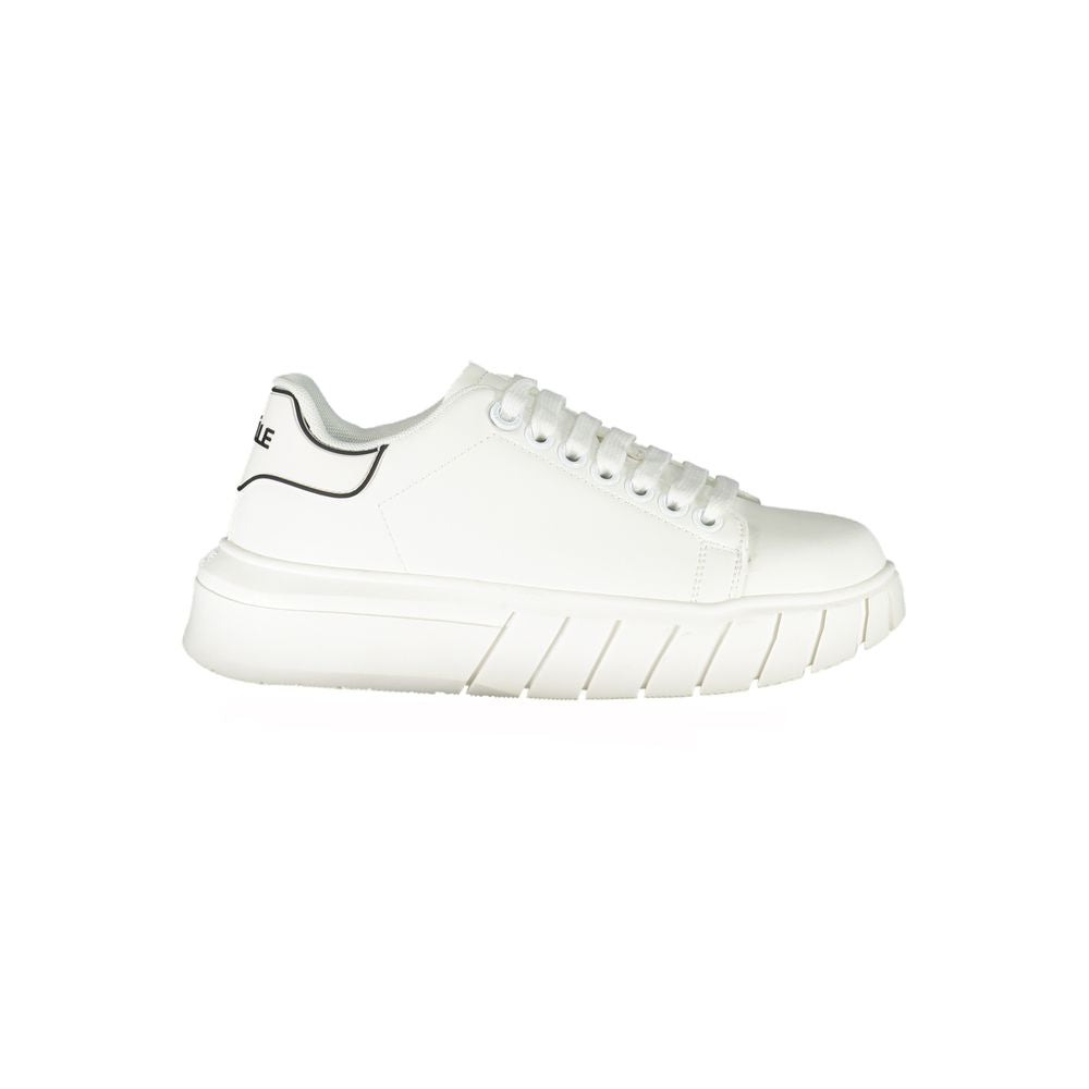 Gaelle Paris White Polyester Sneaker