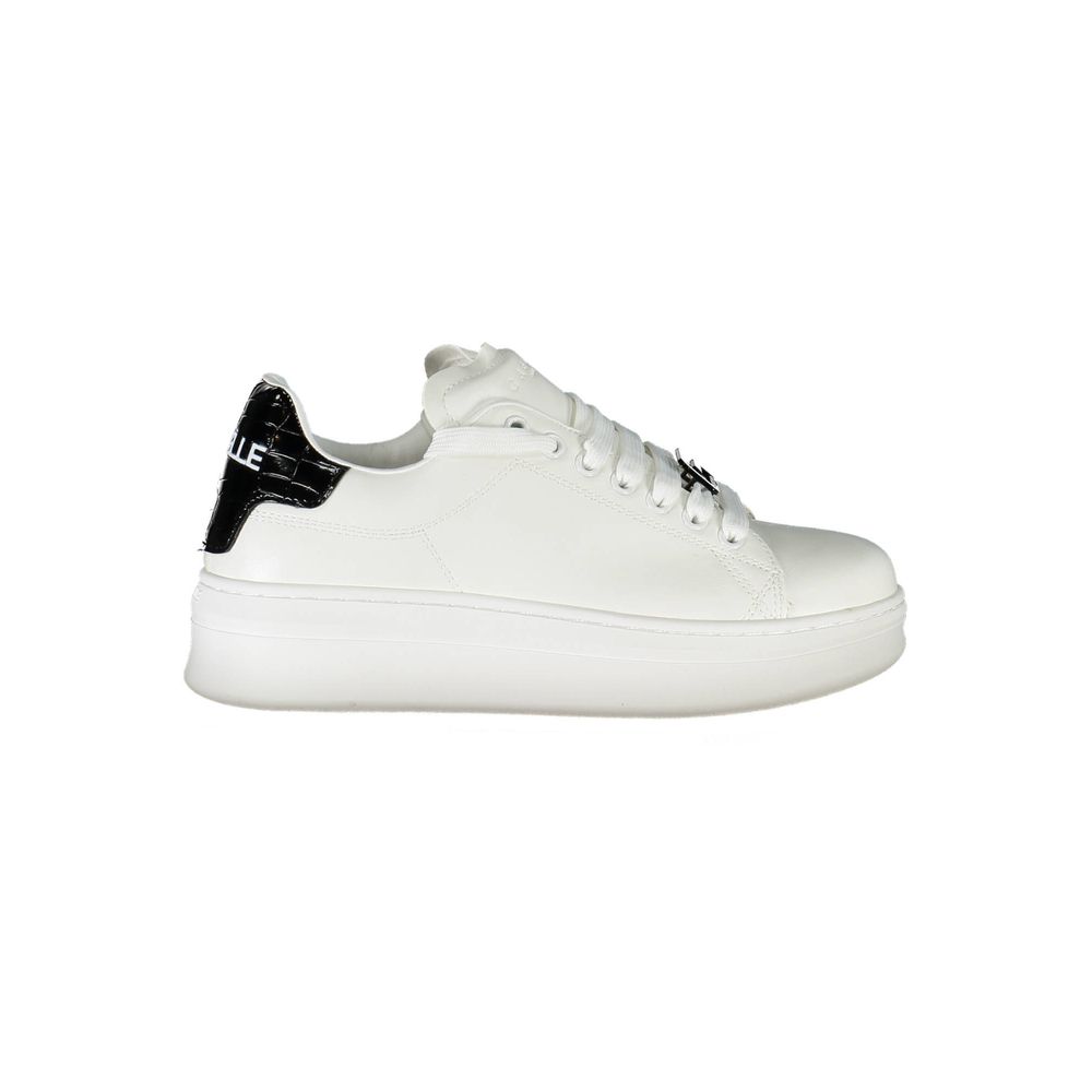Gaelle Paris Bianco Polyurethane Women Sneaker