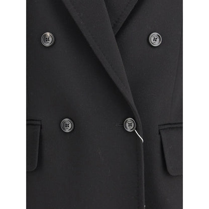 Max Mara Black Camel Hair  Coat