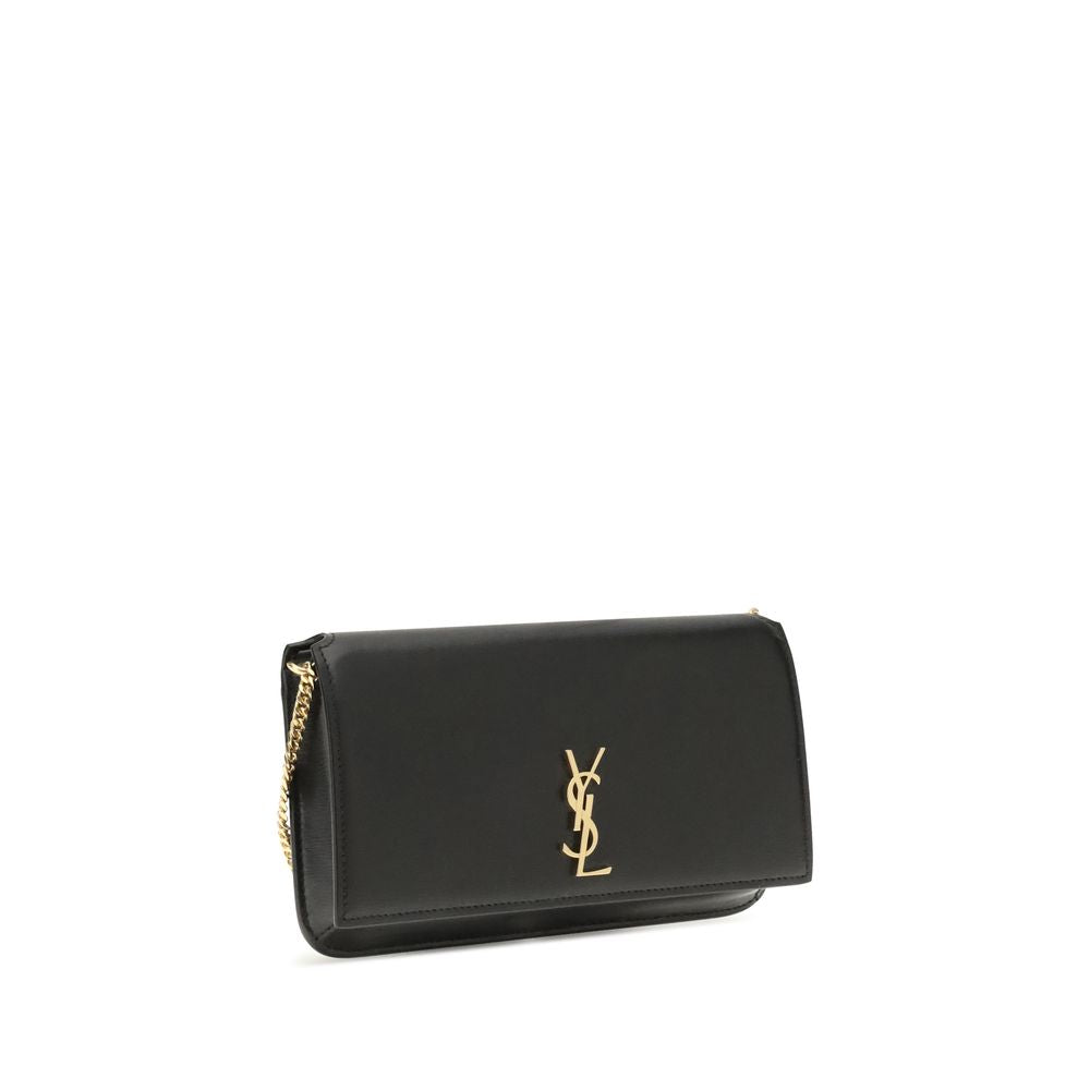 Saint Laurent Black Calf Leather Bos Taurus Shoulder Bag