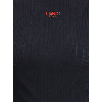 Fendi Black Wool Top