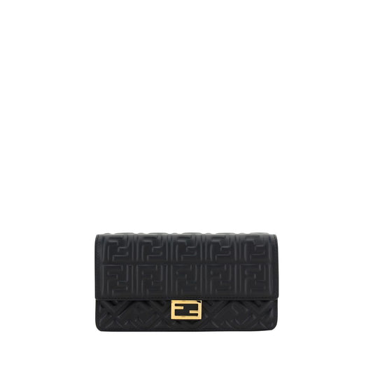 Fendi Black Calf Leather Bos Taurus Wallet