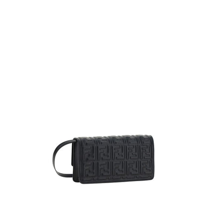 Fendi Black Calf Leather Bos Taurus Wallet