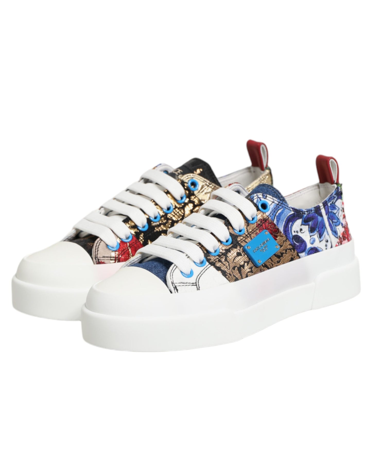 Scarpe da ginnastica basse con patchwork multicolore Dolce &amp; Gabbana
