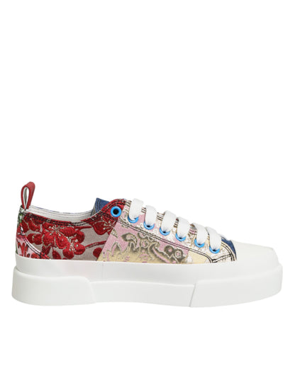 Scarpe da ginnastica basse con patchwork multicolore Dolce &amp; Gabbana
