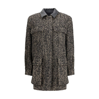 Max Mara Brown Fleece Wool Coat