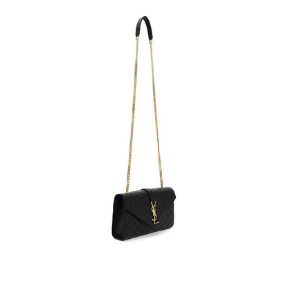 Saint Laurent Black Calf Leather Bos Taurus Shoulder Bag