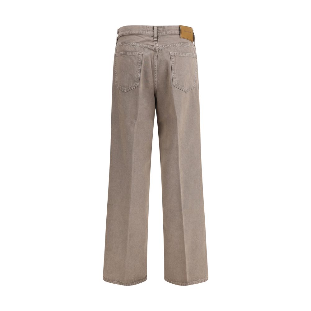 Jacob Cohen Brown Cotton Relaxed Fit Jeans