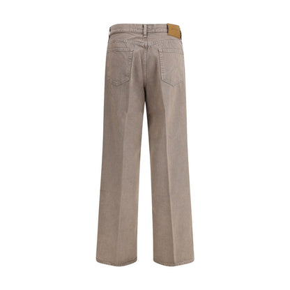 Jacob Cohen Brown Cotton Relaxed Fit Jeans