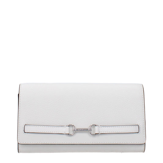 Michael Kors White Leather Clutch Bag
