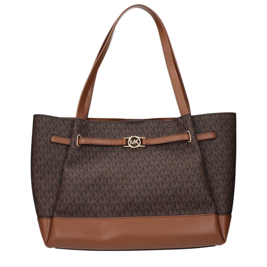 Michael Kors Brown Fabric Shoulder Bag