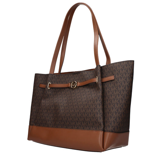 Michael Kors Brown Fabric Shoulder Bag