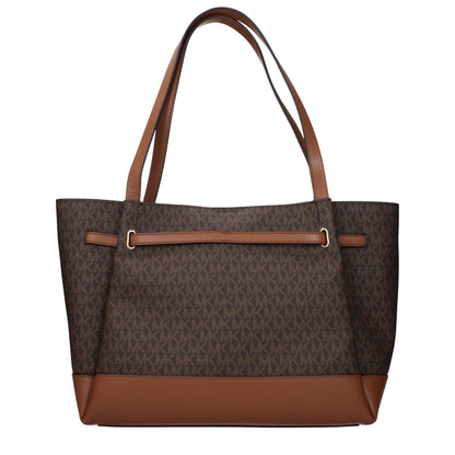 Michael Kors Brown Fabric Shoulder Bag