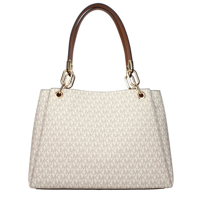 Michael Kors Beige Fabric Shoulder Bags