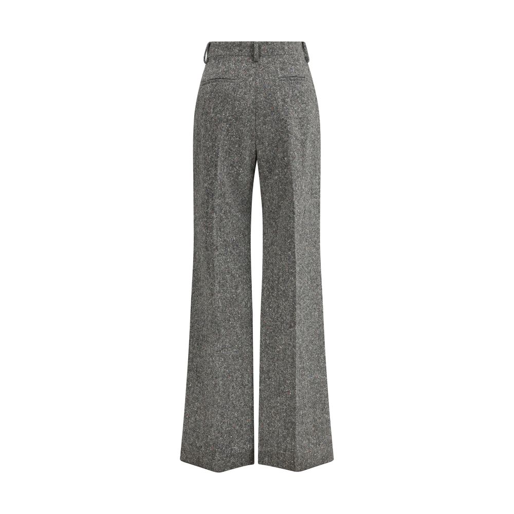 Valentino Bottonato Natté Wool Trousers